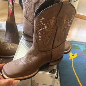 Kids Western Cowboy Boots - Brown